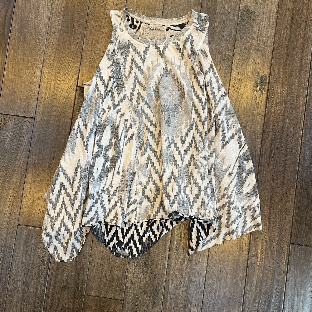 All Saints Spitalfields sleeveless top, handkerchief hem.